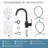 Single-Handle Stainless Steel Bar Faucet, Single Hole, Deck Mount, With Supply Lines-91021172