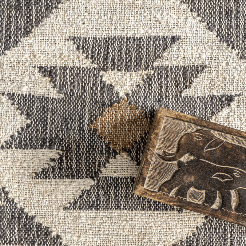 Soelch Tribal Jute Area Rug for Dining Room Living Room, Natural, Rectangle 7'6" x 9'6"