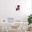 Motif de formes modernes et abstraites de cercles bleus rouges par Urban Epiphany-70677796-70677801