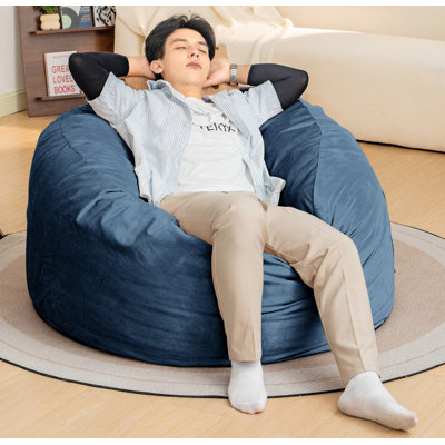 Giant Memory Foam Furniture Bean Bag Chairs For Adults With Microfiber Cover