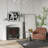 Modern Fireplace Mantel, Surround Mantels For Fireplace With Decorative Pattern Interior Width 29" White