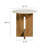 Tarin Acacia Wood And Marble Side Table