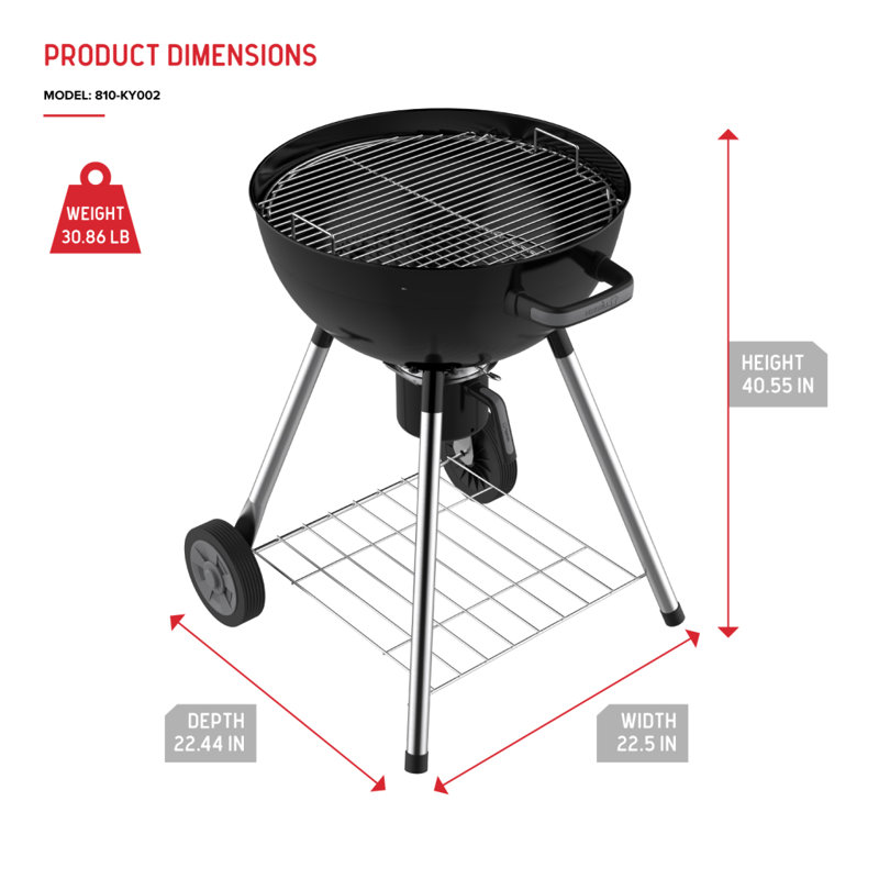 Barbecue au charbon 22,5 po Nexgrill