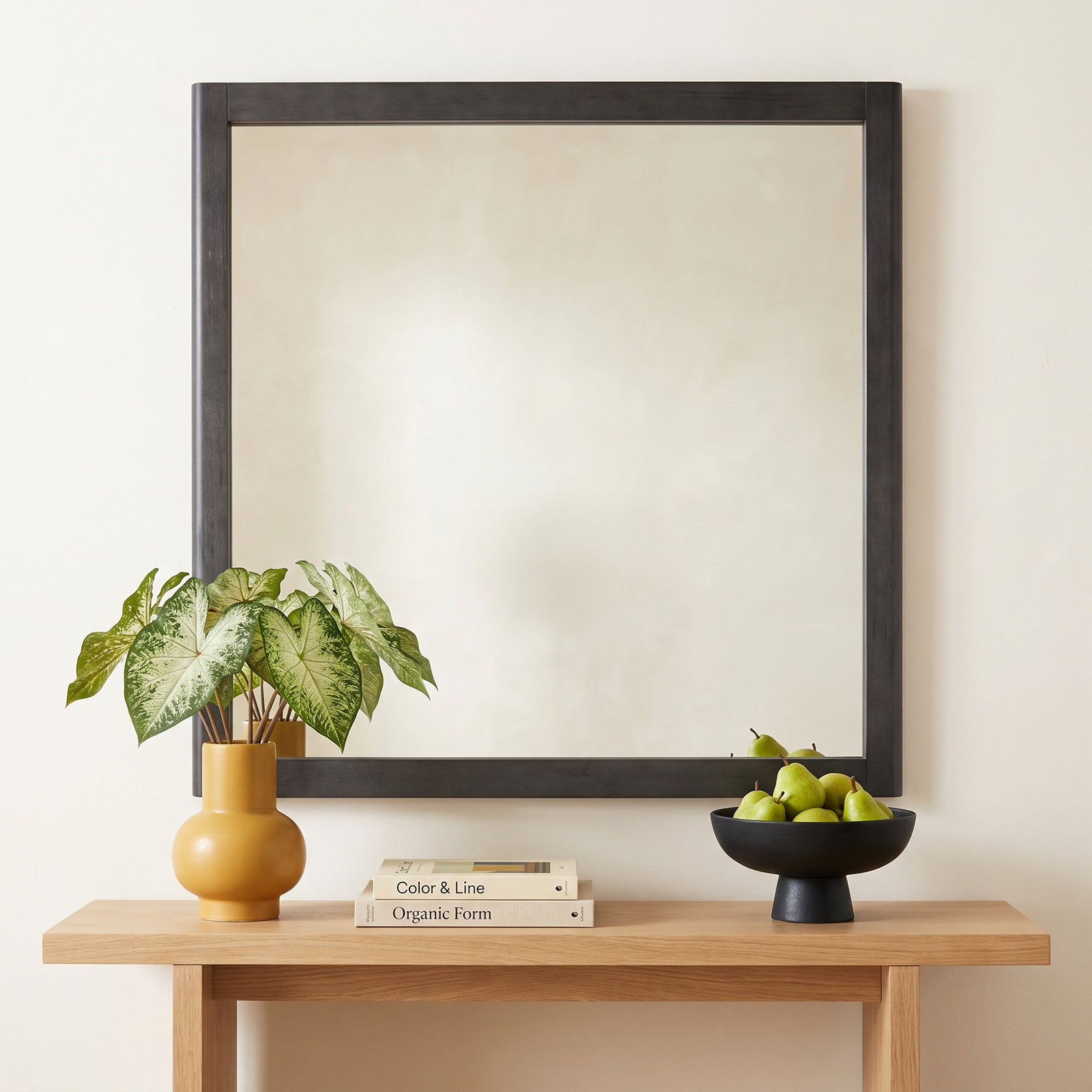 Akira 40 " Oak Mirror, Gray Wash