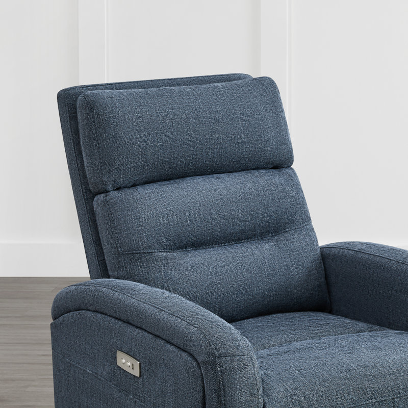 Fauteuil inclinable électrique pivotant 33,3 po Nylie, Moteur unique, Bleu