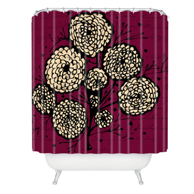 Rideau de douche simple lettres et fleurs