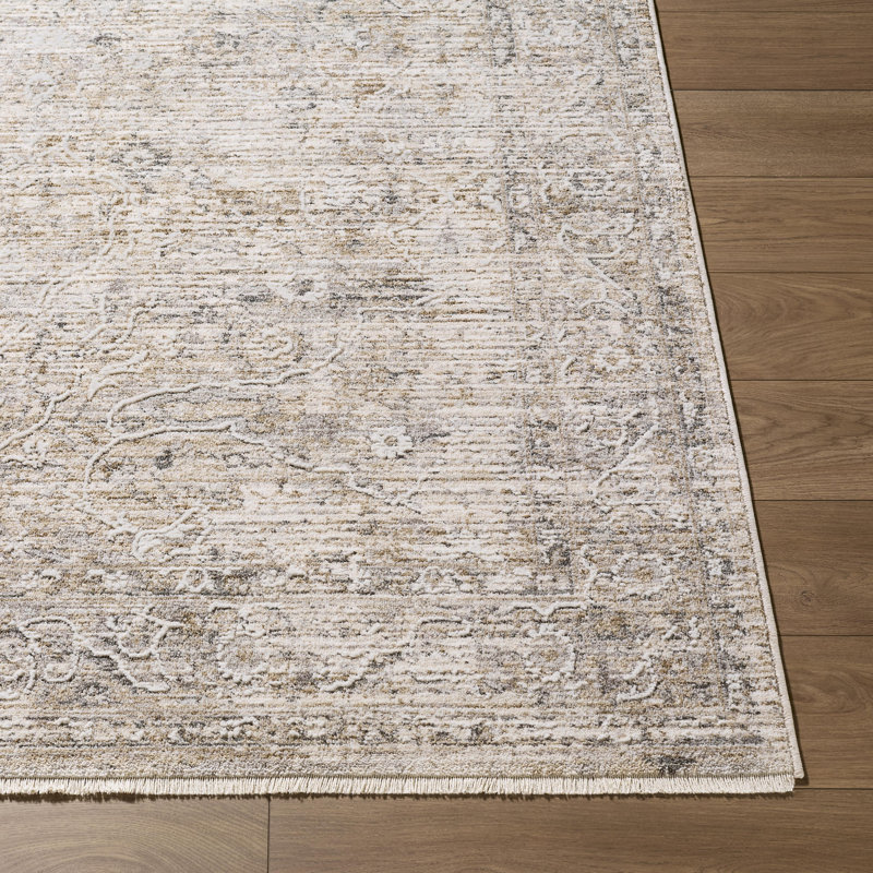 Brynner Machine Woven Rug, Rectangle 6'7" x 9'6", Brown/Beige/Tan/Gray/Cream