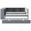 Lit de jour double en bois avec tablettes de rangement, lit gigogne et station de recharge-620717538