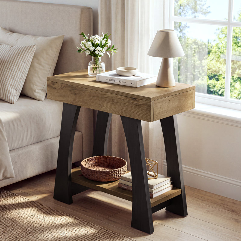 Table de bout pour le salon, table d'appoint étroite, 1