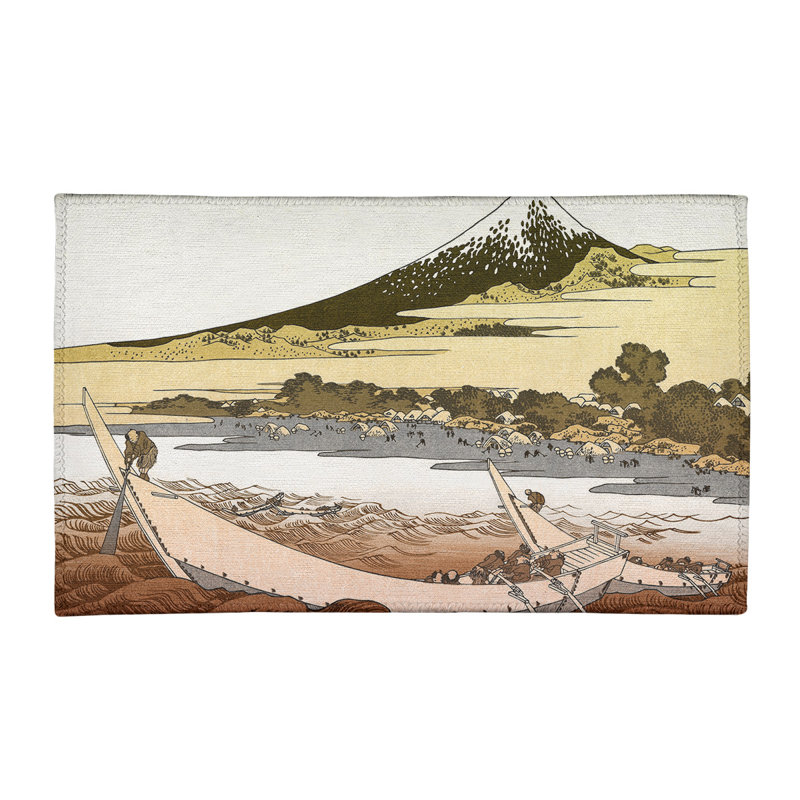 Tapis jaune/orange/vert shore of tago bay, Rectangle 3 pi x 5 pi