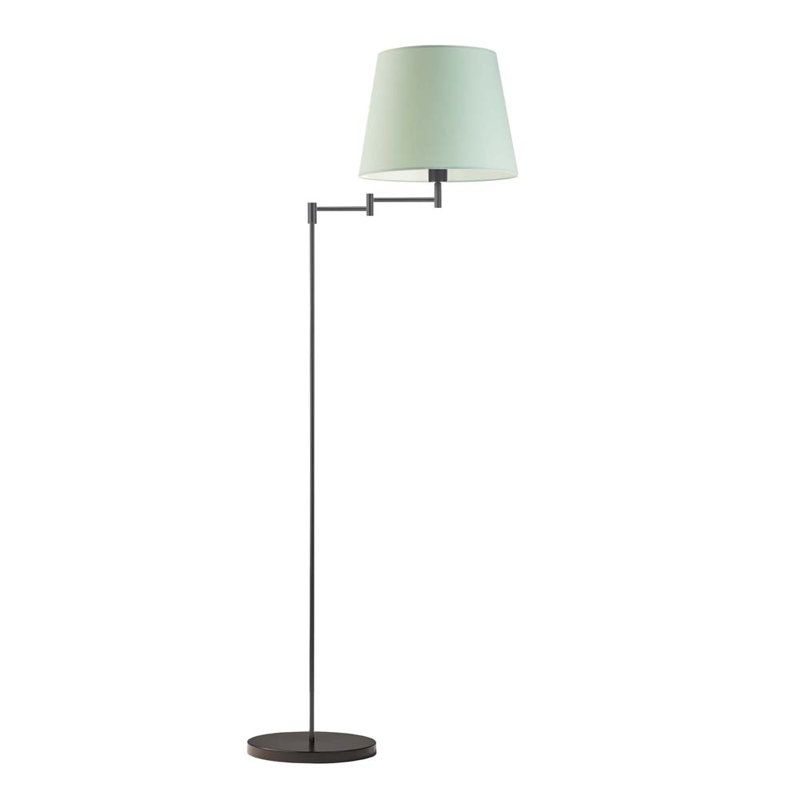 Askegard 165cm Swing Arm Floor Lamp, Mint, Black