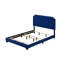 Grand lit en velours bleu