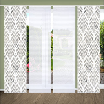 Polyester Semi Sheer Track Insert Sliding Panel