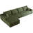 Boneless 135.4" Cloud Sectional Couch with L-Shape Chaise, Modern Modular 4-Seater Sofa with Deep Seat, Corduroy Upholstered Couches for Living Room Bedroom, No Assembly Required(Green, Left Facing)-1667257030