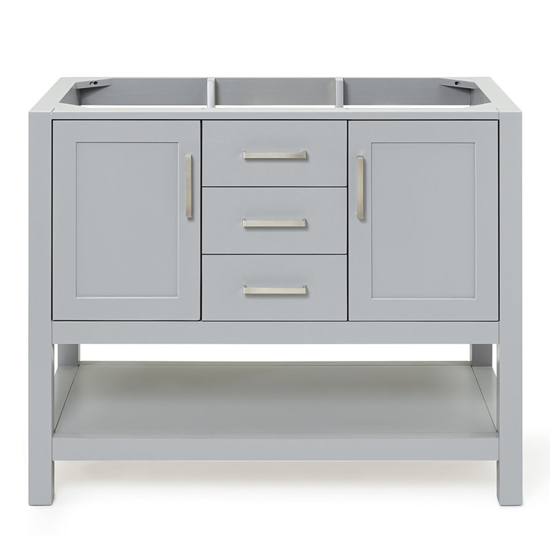 Base de meuble-lavabo simple 42 po Abdullah, Gris