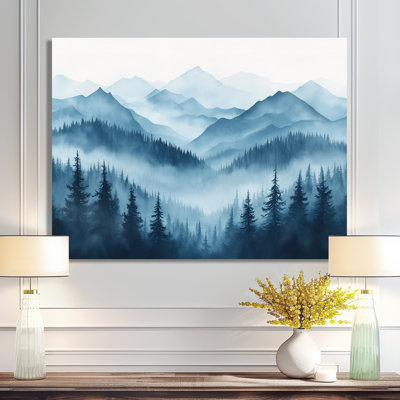 Nordic Mountains In Misty Morning - Mountains Metal Wall Decor, Traditional Metal Print