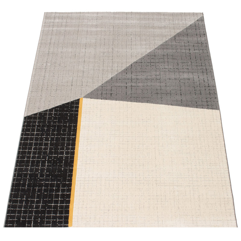 Caribe Abstract Indoor Rug, Rectangle 3'11" x 5'7"
