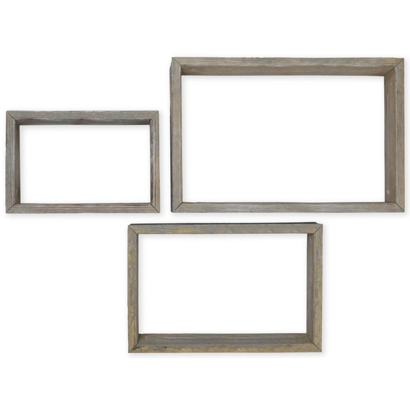 Cube Shelf with Adjustable Shelves, Reclaimed Gray