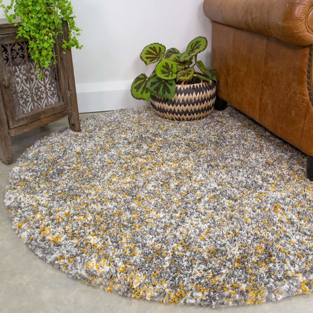 Abstract Machine Tufted Shag Area Rug