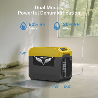 150 Pint LGR Dehumidifier with Built-in Pump for up to 7,000 Sq. Ft.,Commercial Dehumidifier for Basements, Crawl Spaces & Large Rooms