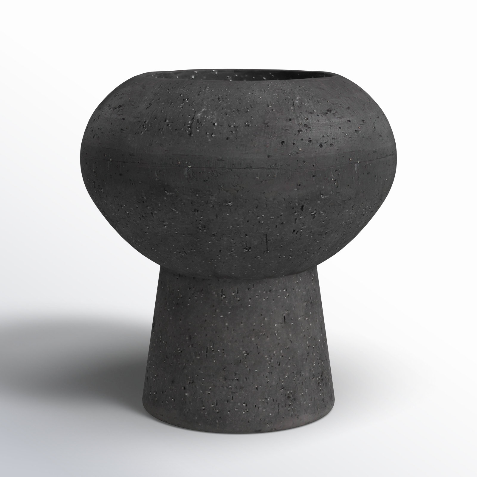 Joss & Main Tommy Black Ceramic Table Vase