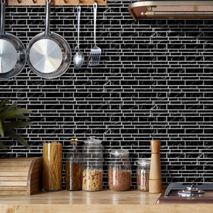 24-Sheet Peel and Stick Wallpaper, Subway Tile 4.72''x9.68'' Self Adhesive Wall Tiles Waterproof PVC Stick on Backsplash Vinyl Decorative Tiles Stickers for Kitchen Bathroom