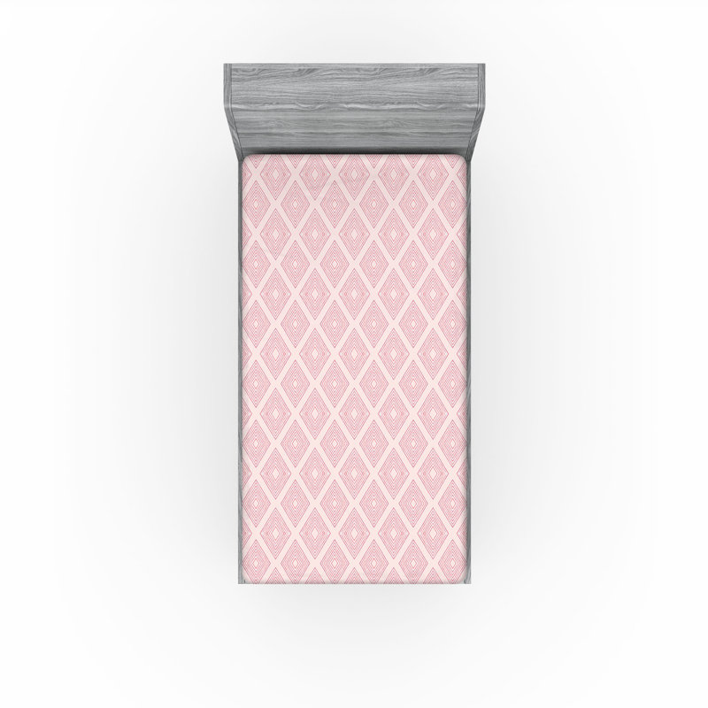 Drap-housse géométrique Ambesonne, Drap-housse de taille simple