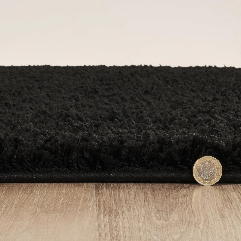 Galaxy Shag, Black, 120 x 120 cm