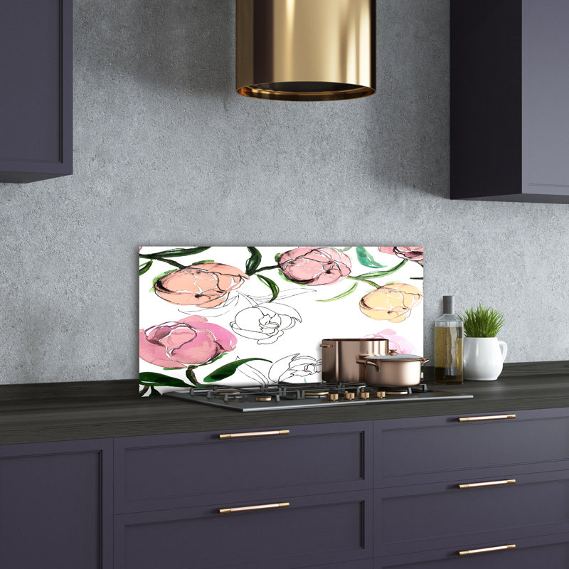 50cm W x 100cm L Glass Peel and Stick Panel