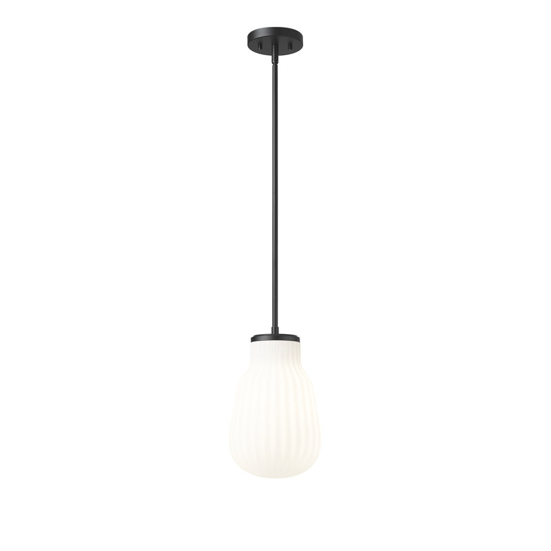 Luminaire suspendu 1 lumière Burstyn, Noir mat