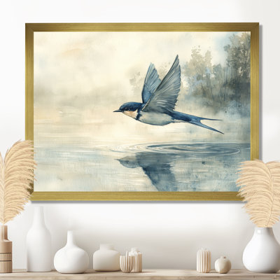 Hirondelle, écume de l'eau I - oiseau, art mural