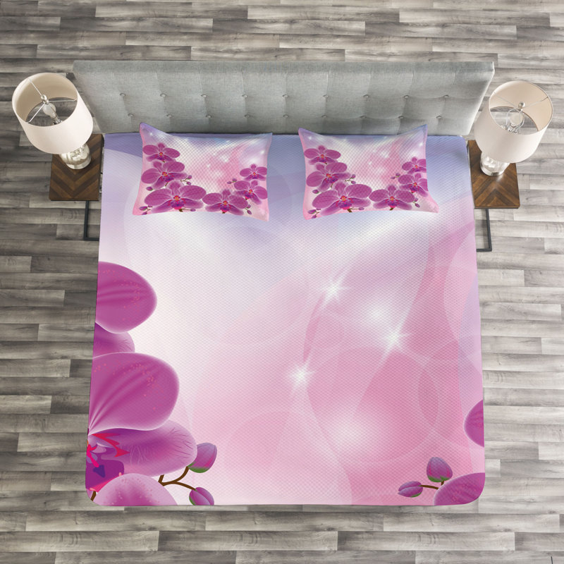 Adhan Bedspread Set with Pillow Sham, 220 x 220 cm Bedspread - 2 Shams