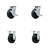 5 Inch Rubber on Steel Caster Set with Roller Bearings 2 Brakes 2 Rigid SCC|SCC-30CS520R-TLB-2-R520-2