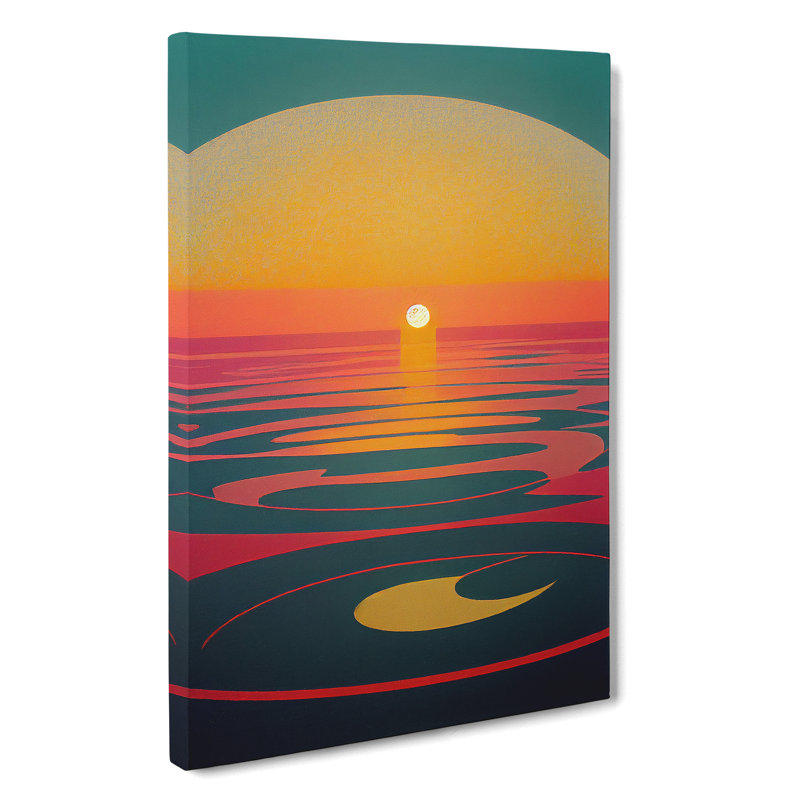 Peaceful Sunset Abstract - Wrapped Canvas, 50cm H x 35cm W x 3cm D