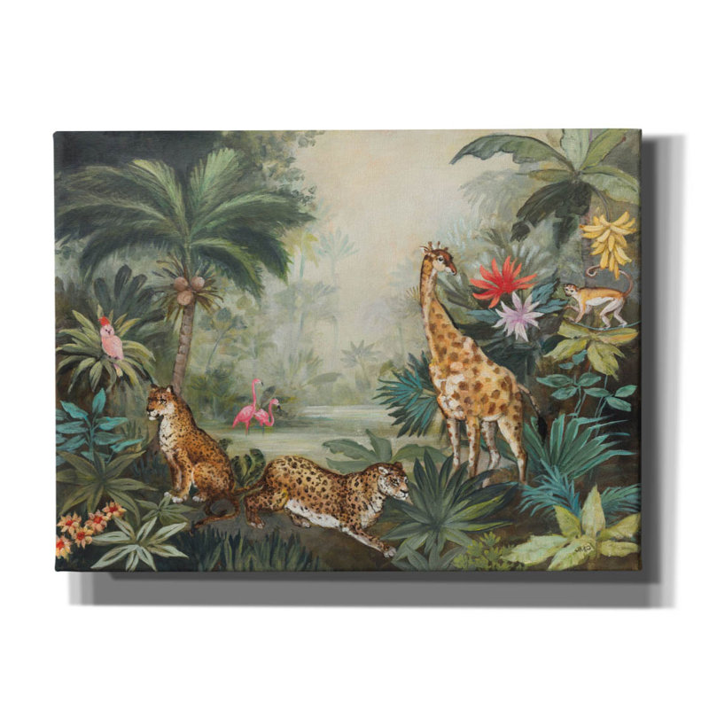 Toile épique «Jungle Life» par Julia Purinton, H 12 po x l 16 po x P 0,75 po