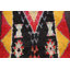 Tapis de couloir en coton noir marocain de conception unique 3 pi 8 po x 8 pi 6 po noué à la main 1970 Tapis décoratif