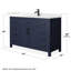 Beckett 54" Freestanding Single Bathroom Vanity with Quartz Top-349013792-349013805-349013793