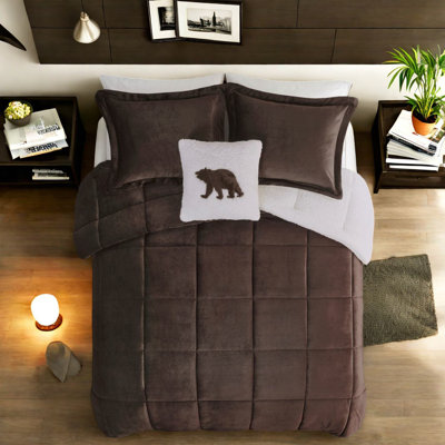 Ensembles de literie en sherpa pelucheux pour grand lit, confort campagnard pour la maison