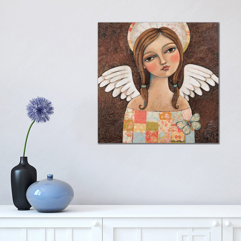 Sweetness With Butterflies by Teresa Kogut - Painting on Canvas, Wrapped Canvas, 45.72 cm H x 45.72 cm W x 1.91 cm D