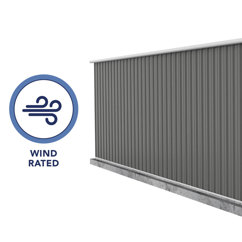 Large Gray Metal Double Door Storage Shed 10' x 20'