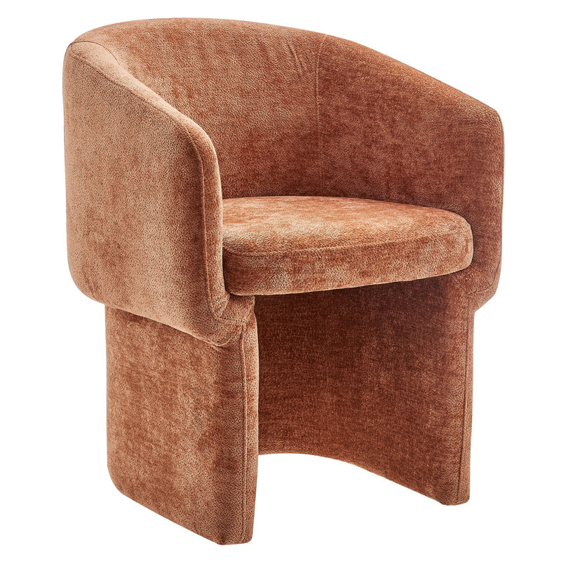 Verity Chenille Dining Armchair, Rust