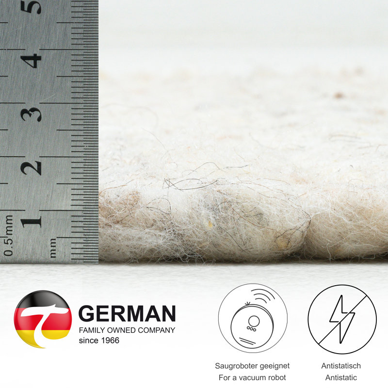 Lasse Hand Woven Wool Beige Indoor Rug, Rectangle 250 x 350cm