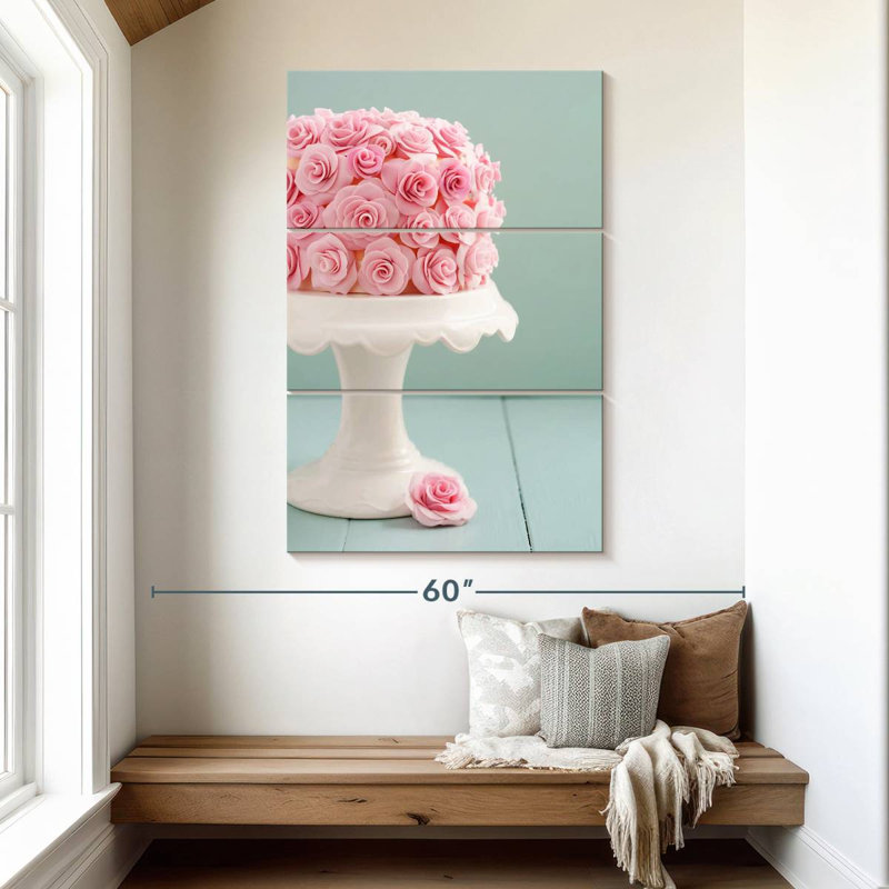 Yarlin Rose Birthday Cake, 32" H x 20" W