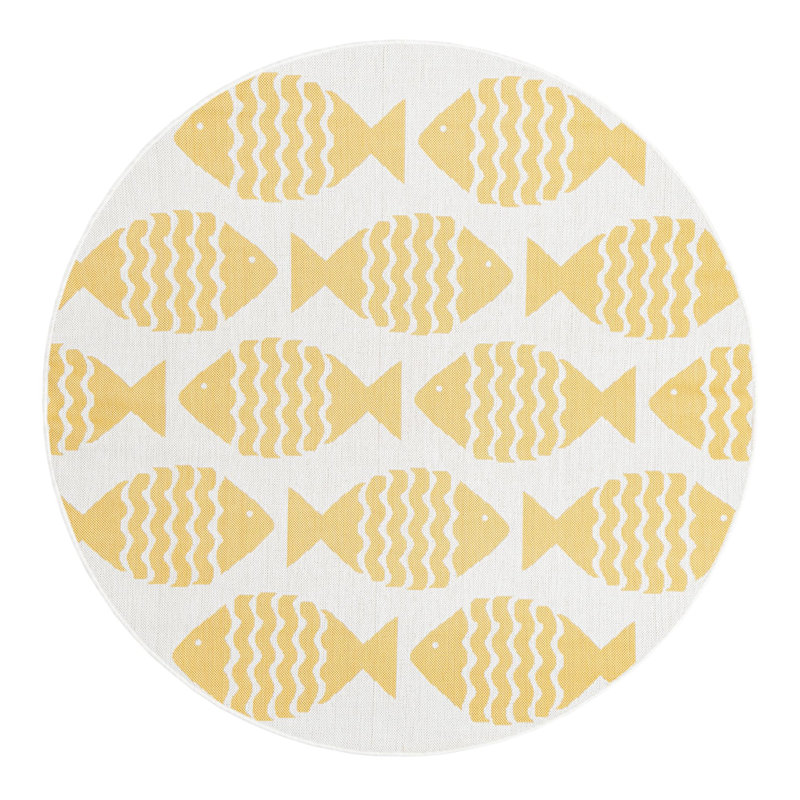 Tapis d'extérieur intérieur / extérieur Coastal, Rond 6 pi 1 po