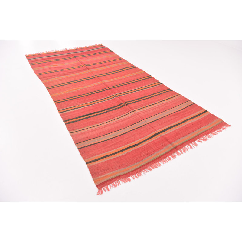 Tapis de zone en laine de couloir 5 pi 3 po x 10 pi 6 po one-of-kind à la main noué la Ilfracombe