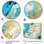 Turquoise luxueux, art fluide abstrait sur toile-751292343-751292339