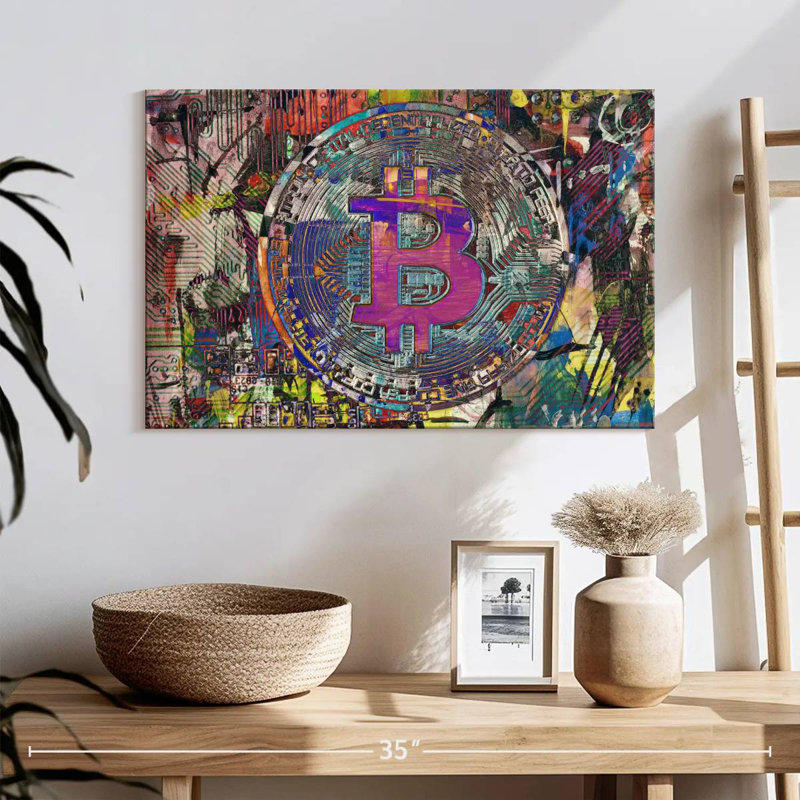 Kerner Bitcoin Coin, 16" H x 24" W