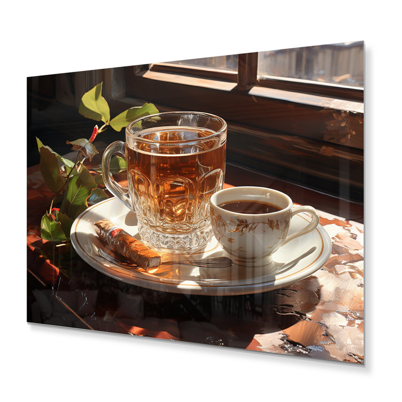 Cuban Coffee Brown I - impression sans cadre sur métal, H 12 po x l 20 po x P 1 po
