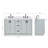 Ariel Kelly 61 Inch Double Rectangular Sink Bathroom Vanity With Pure Quartz Countertop-105988783