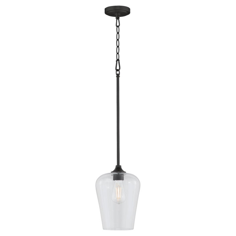 Luminaire suspendu 1 lumière Ahren, Matte Black